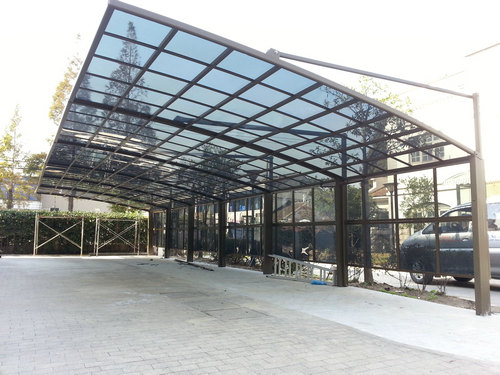 惠安斜拉式汽车棚设计